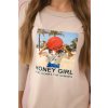 Šaty s potiskem Honey girl (Velikost UNI, Barva Tělová)