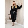 Viskózový komplet Buffy - mikina + tepláky (Velikost UNI, Barva Černá)