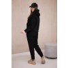 Zateplená souprava Glors mikinou vázanou ve spodní části (Velikost UNI, Barva Černá)