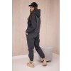 Zateplená souprava Glors mikinou vázanou ve spodní části (Velikost UNI, Barva Černá)