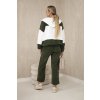 Souprava  Gia z žebrovaného veluru mikina + kalhoty (Velikost UNI, Barva Zelená - tmavě)