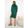 Šaty 9350 s kapucí  + kapse (Velikost UNI, Barva Zelená - tmavě)