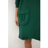 Šaty 9350 s kapucí  + kapse (Velikost UNI, Barva Zelená - tmavě)