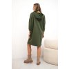 Šaty 9350 s kapucí  + kapse (Velikost UNI, Barva Zelená - tmavě)