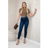 Džínové kalhoty Felicity  s mašlí (Velikost S, Barva Modrá)