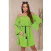 Šaty IT-17 zavázané v pase se stahovací šňůrkou (Velikost UNI, Barva Zelená - světle)