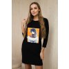 Šaty Monty s 3D grafikou (Velikost UNI, Barva Černá)