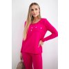 Dámský komplet Betty - tričko + kalhoty (Velikost UNI, Barva Růžová - tmavě)
