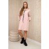 Šaty 0153 s ozdobným lemem (Velikost UNI, Barva Béžová)