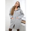 Zateplená mikina Hilda s delšími zády (Velikost UNI, Barva Šedá)