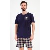 Pánské pyžamo šortky Marko (Barva Modrá - tmavě, Velikost M)