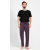 Pánské pyžamové kalhoty Karlos (Barva Modrá - tmavě, Velikost M)