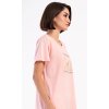 Dámské domácí šaty s krátkým rukávem Michaela (Barva Růžová - světle, Velikost XL)