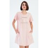Dámské domácí šaty s krátkým rukávem Michaela (Barva Růžová - světle, Velikost XL)