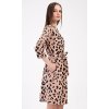 Dámský župan krátký Leopard (Barva Hnědá, Velikost M)