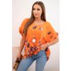 Dámská halenka s přívěškem ART10739 s tulipány (Velikost UNI, Barva Oranžová)