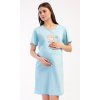 Dámská noční košile mateřská Miláček (Barva Modrá - světle, Velikost S)