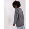 Dámská oversize mikina EM-TU-HS-21-499.21 Lily Rose (Barva Šedá - tmavě, Velikost S)