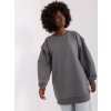 Dámská oversize mikina EM-TU-HS-21-499.21 Lily Rose (Barva Šedá - tmavě, Velikost S)