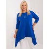 Tunika Plus size RV-TU-9089.87 RELEVANCE (Barva Modrá - tmavě, Velikost UNI)