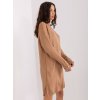 Dámské pletené šaty TO-TU-3010.67 Factory Price (Barva Béžová, Velikost UNI)