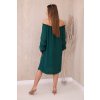 Španělské šaty IT-19 s ozdobnými rukávy (Velikost UNI, Barva Zelená - světle)