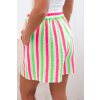 Dámské bavlněné šortky pruhované žlutý neon (Velikost UNI, Barva Žlutá)