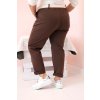 Kalhoty Plus Size ART52293 s páskem (Velikost XL, Barva Béžová)