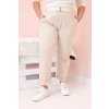 Kalhoty Plus Size ART52293 s páskem (Velikost XL, Barva Béžová)
