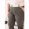 Kalhoty Plus Size ART52293 s páskem (Velikost XL, Barva Béžová)