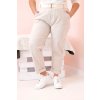 Kalhoty Plus Size ART52293 s páskem (Velikost XL, Barva Béžová)