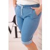 Šortky Plus Size ART9016 s vázáním (Velikost XL, Barva Modrá - světle)