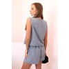 Dámská viskózová souprava Tiki  – vesta na knoflíky a šortky (Velikost UNI, Barva Šedá - tmavě)