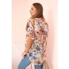 Dámská viskózová košile s 3/4 rukávy v akvarelovém vzoru (Velikost S)