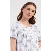 Dámská noční košile s krátkým rukávem Julie (Barva Modrá, Velikost XL)