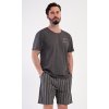 Pánské pyžamo šortky Nathan (Barva Šedá - tmavě, Velikost M)