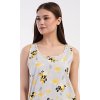 Dámská noční košile na ramínka Včelky (Barva Šedá, Velikost S)