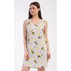 Dámská noční košile na ramínka Včelky (Barva Šedá, Velikost S)