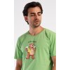 Pánské pyžamo šortky Beer always (Barva Zelená, Velikost M)