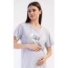 Dámská noční košile mateřská Sweet dreams (Barva Šedá - světle, Velikost XL)