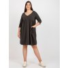 Šaty Plus Size RV-SK-8529.37P RELEVANCE (Barva Černá, Velikost UNI)