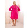 Dámské šaty Plus Size 21597 (Velikost UNI, Barva Modrá)