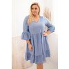Dámské šaty Plus Size 21597 (Velikost UNI, Barva Modrá)