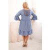 Dámské šaty Plus Size 21597 (Velikost UNI, Barva Modrá)