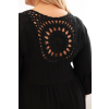 Dámské šaty Plus Size 21597 (Velikost UNI, Barva Modrá)