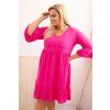 Dámské šaty Plus Size 21597 (Velikost UNI, Barva Modrá)