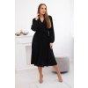 Šaty 1027M se svázaným plisovaným lemem - výprodej