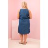 Šaty Plus Size 1869 bez rukávů (Velikost UNI, Barva Modrá)