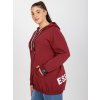 Mikina Plus Size-RV-BL-8277.28 (Barva Bordó, Velikost UNI)