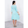 Šaty 8314 s průstřihem pod prsy (Velikost S, Barva Tyrkysová)
